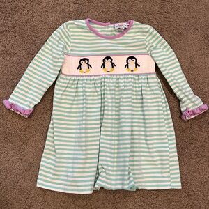 Busy Bee Smocks Penguin Smocked Dress